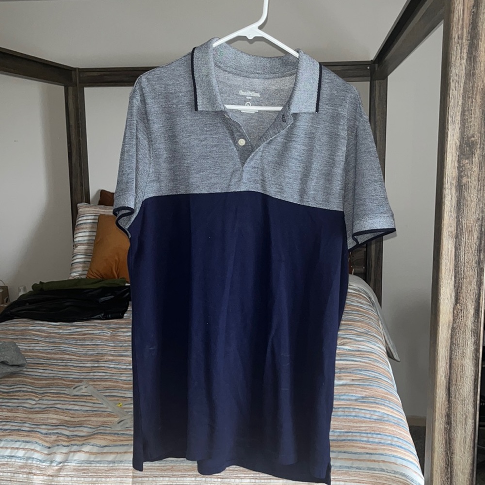 Men’s Navy blue & gray Polo shirt